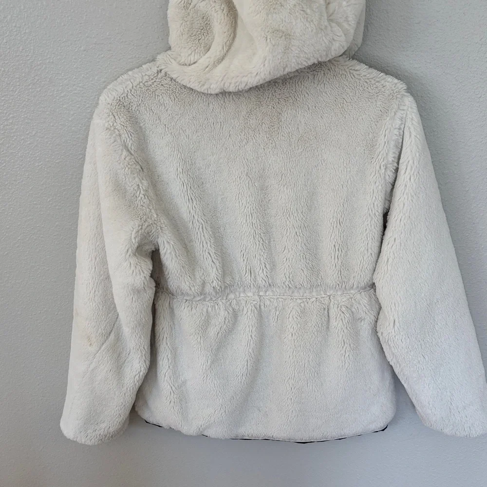 The North Face Cream Fleece Jacket reversible to Green/blue/orange -16 SKU